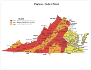 Virginia Radon Risk Zones