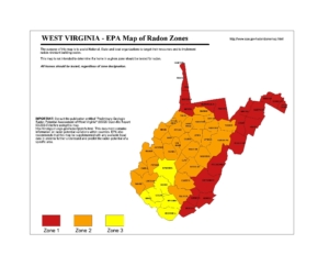 West Virginia Radon Risk Zones